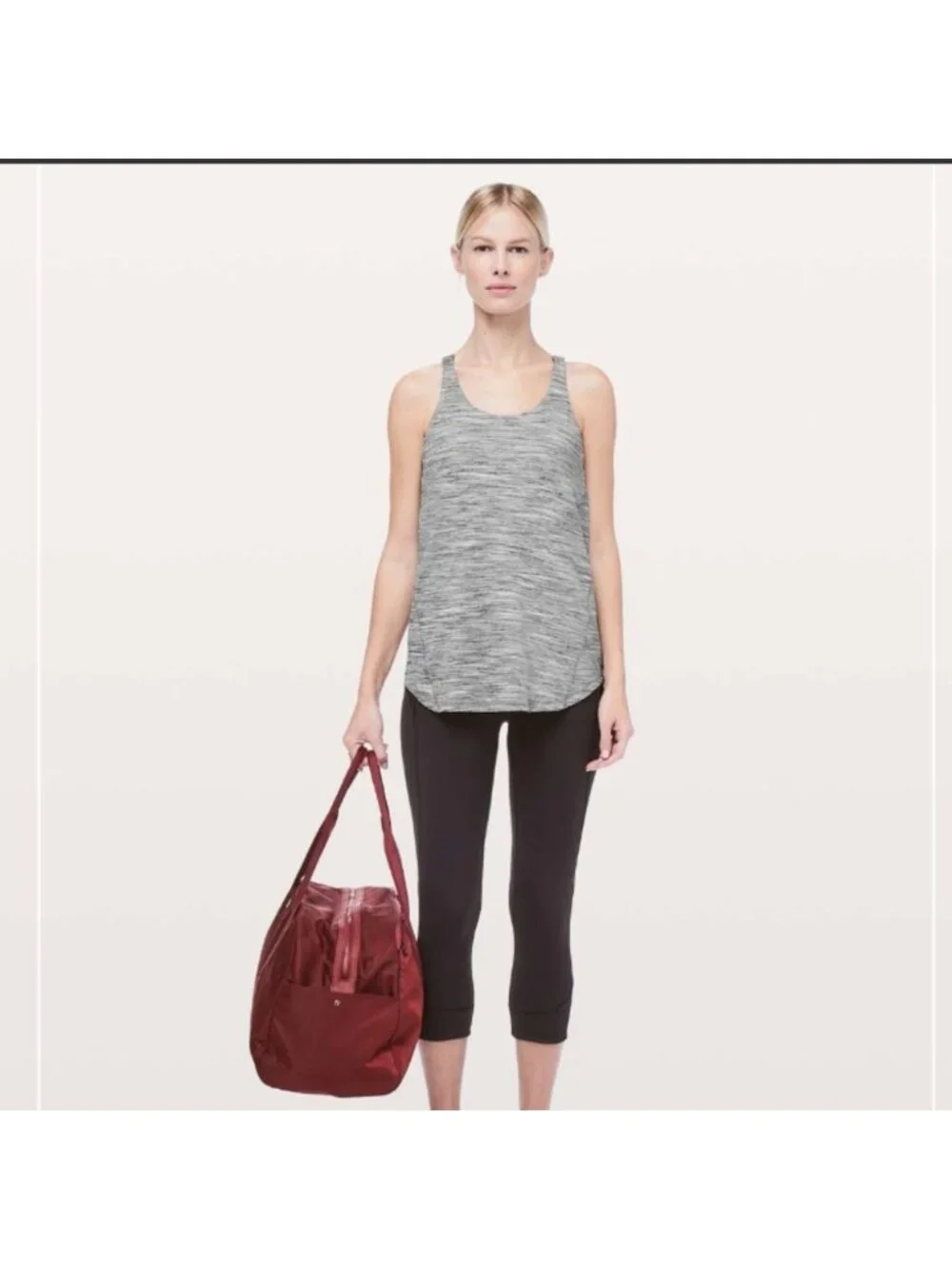 Lululemon Moment To Movement 2-In-1 Tank Space Dye Camo Black White / Black